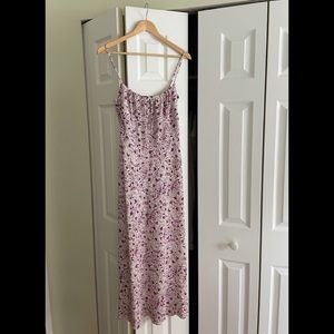 Realisation Par The Alba Dress in Mystic, Purple Floral Midi Dress SIZE M